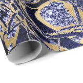 Abstracte Natuur van de anatomie Cell Gold Blue Na Cadeaupapier (Rol Hoek)