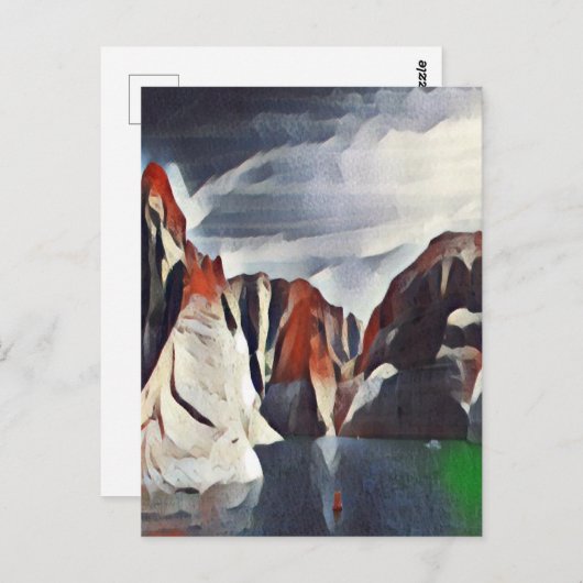 ABSTRACTE NATUUR VAN DE MOUNTAGE BRIEFKAART (Voorkant / Achterkant)