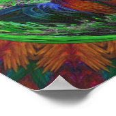 Abstracte Natuur voor wijnstokken met rooster Poster (Hoek)