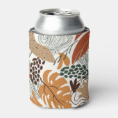 Abstracte natuur, witte exotische achtergrond blikjeskoeler (Blikje Voorkant)