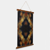 Abstracte Natuur Yellow Rose Flowers Art Hangend Wandkleed (Gebogen)