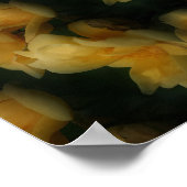 Abstracte Natuur Yellow Rose Flowers Art Poster (Hoek)