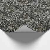 Abstracte Natuur Zwart-witkoraal II Foto Cadeaupapier (Hoek)