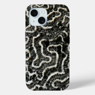 Abstracte Natuur Zwart-witkoraal II Foto iPhone 15 Case