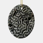 Abstracte Natuur Zwart-witkoraal II Foto Keramisch Ornament (Rechts)