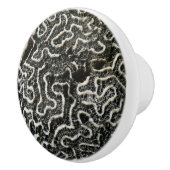 Abstracte Natuur Zwart-witkoraal II Foto Keramische Knop (Rechts)