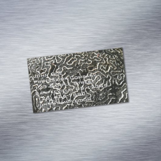 Abstracte Natuur Zwart-witkoraal II Foto Magnetisch Visitekaartje (Voorbeeld)