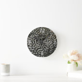 Abstracte Natuur Zwart-witkoraal II Foto Ronde Klok (Huis)