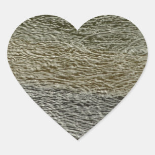 Abstracte Natuurfotografie van Regendruppelrimpels Hart Sticker