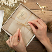 Abstracte natuurlijke legant eenvoudig neutraal ronde sticker