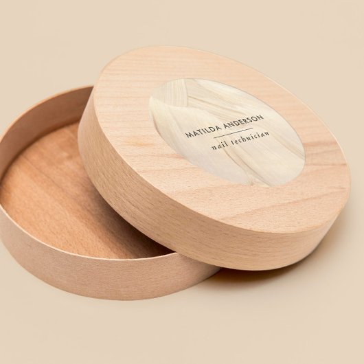 Abstracte natuurlijke legant eenvoudig neutraal ronde sticker