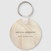 Abstracte natuurlijke legant eenvoudig neutraal sleutelhanger (Voorkant)