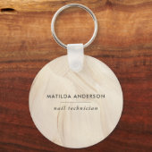 Abstracte natuurlijke legant eenvoudig neutraal sleutelhanger (Voorkant)