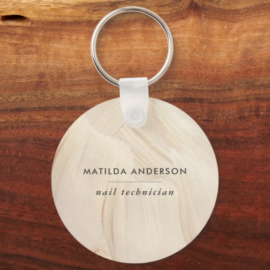 Abstracte natuurlijke legant eenvoudig neutraal sleutelhanger (Voorkant)