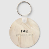 Abstracte natuurlijke legant eenvoudig neutraal sleutelhanger (Achterkant)