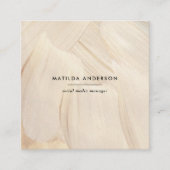 Abstracte natuurlijke legant eenvoudig neutraal vierkante visitekaartje (Voorkant)