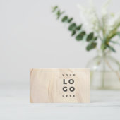 Abstracte natuurlijke legant eenvoudig neutraal visitekaartje (Staand voorkant)