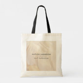 Abstracte natuurlijke legant neutraal bedrijf tote bag (Achterkant)