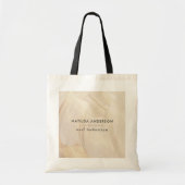 Abstracte natuurlijke legant neutraal bedrijf tote bag (Voorkant)