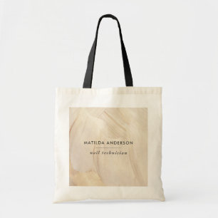Abstracte natuurlijke legant neutraal bedrijf tote bag