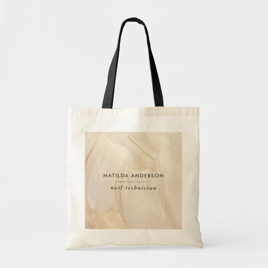 Abstracte natuurlijke legant neutraal bedrijf tote bag (Voorkant)
