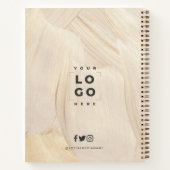 Abstracte natuurlijke legant neutraal logo notitieboek (Achterkant)