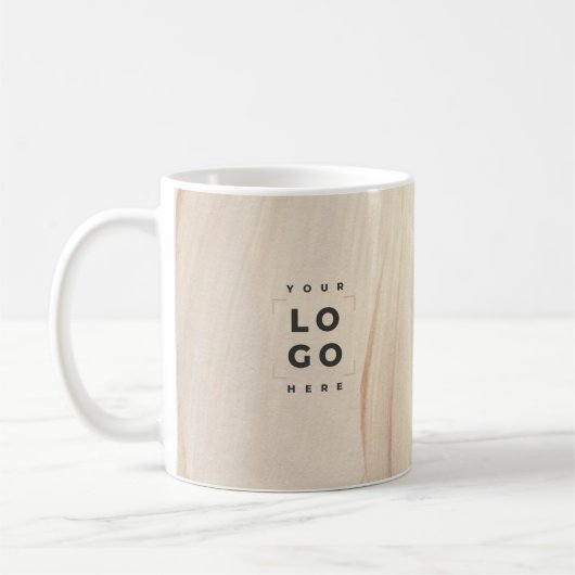 Abstracte natuurlijke legant neutraal QR-code Koffiemok (Links)