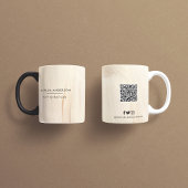 Abstracte natuurlijke legant neutraal QR-code Mok