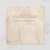 Abstracte natuurlijke legant neutraal vierkante visitekaartje (Achterkant)