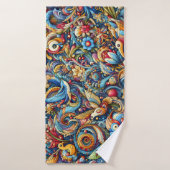 Abstracte natuurlijke patronen badhanddoek (Badhanddoek)