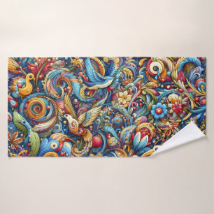 Abstracte natuurlijke patronen badhanddoek