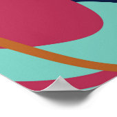 Abstracte natuurlijke vorm naadloos patroon met ci poster (Hoek)