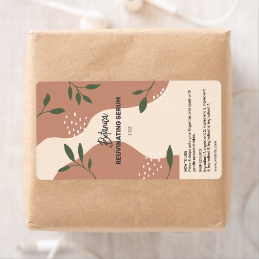 Abstracte natuurserumdruppelflaconlabels etiket (Insitu)