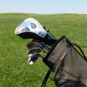 Abstracte Nautilus Strand Blauw Perzik Vervuild (1 Golfheadcover (Insitu)