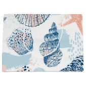 Abstracte Nautilus Strand Blauwe Perzik Vervuild ( Groot Cadeauzakje (Voorkant)