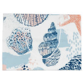 Abstracte Nautilus Strand Blauwe Perzik Vervuild ( Groot Cadeauzakje (Achterkant)