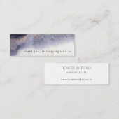 Abstracte Navy Black Gold Waterverf Hartelijk dank Mini Visitekaartje (Voorkant / Achterkant)