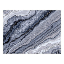 Abstracte Navy Blauwe Grijze Marmeren Steen Ader T