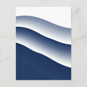 Abstracte Navy Blauwe Oceaangolven Briefkaart