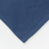 Abstracte Navy Blauwe Oceaangolven Fleece Deken (Hoek)