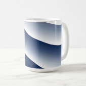 Abstracte Navy Blauwe Oceaangolven Koffiemok (Voorkant rechts)