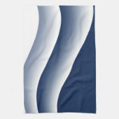 Abstracte Navy Blauwe Oceaangolven Theedoek (Verticaal)