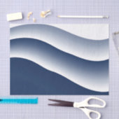 Abstracte Navy Blauwe Oceaangolven Tissuepapier (Craft)
