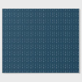 Abstracte Navy Blue Nordic Winter Cadeaupapier (Vlak)
