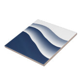 Abstracte Navyblauwe Oceaangolven Tegeltje (Zijkant)