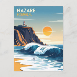 Abstracte Nazare Portugal Briefkaart