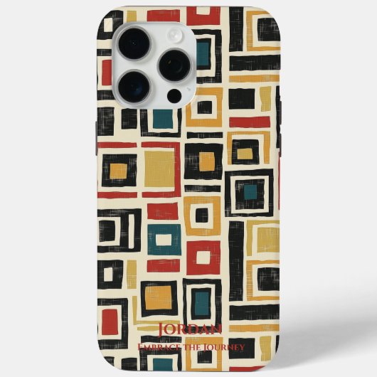 Abstracte Ndebele Geometrie – Levendige Artistieke Case-Mate iPhone Case (Achterkant)