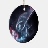 Abstracte nebula Blue en Paars Keramisch Ornament (Rechts)