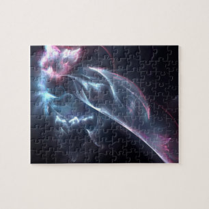 Abstracte nebula Blue en Paars Legpuzzel