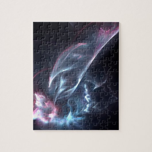 Abstracte nebula Blue en Paars Legpuzzel (Verticaal)